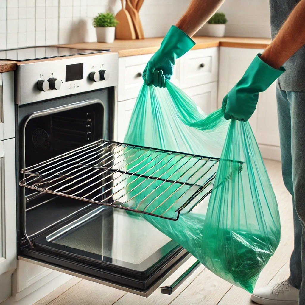 No hace falta fregar, mete la rejilla del horno en una bolsa: parece nueva otra vez