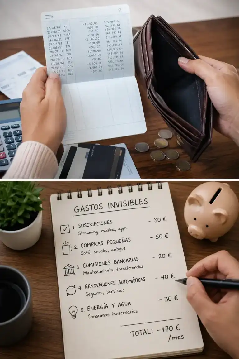 Cinco gastos invisibles que vacían tu cuenta bancaria cada mes sin darte cuenta