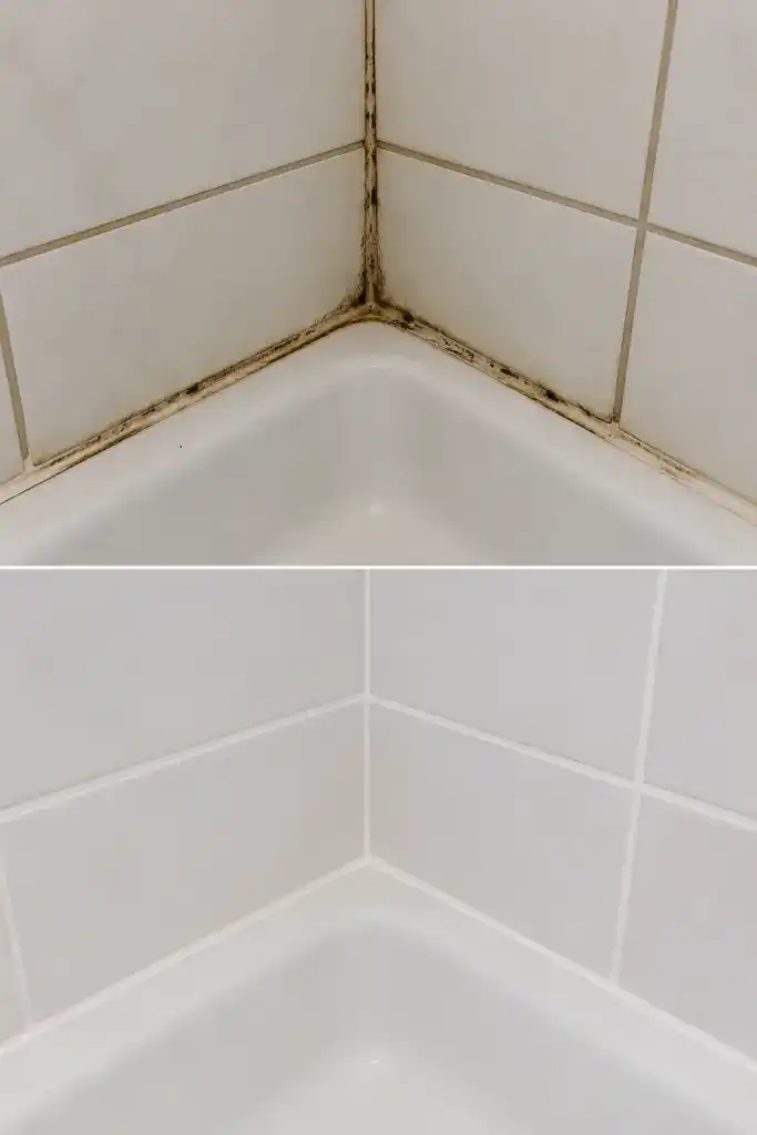 Cómo dejar las juntas del baño blancas usando solo dos ingredientes