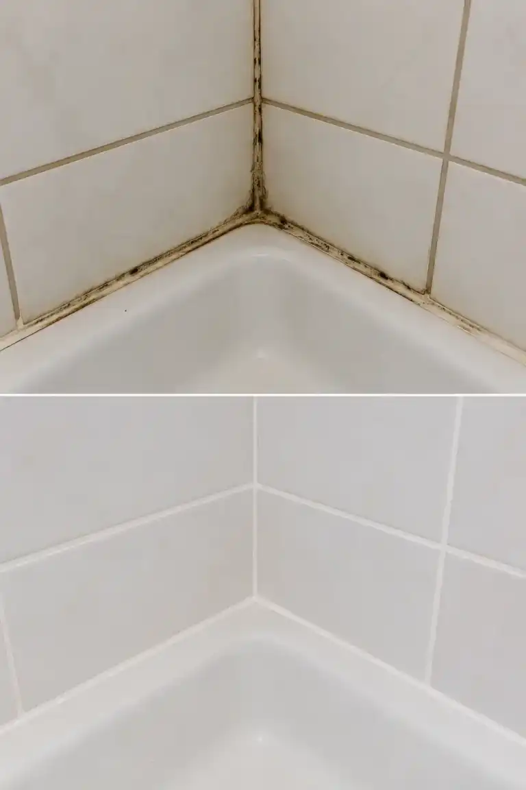 Cómo dejar las juntas del baño blancas usando solo dos ingredientes