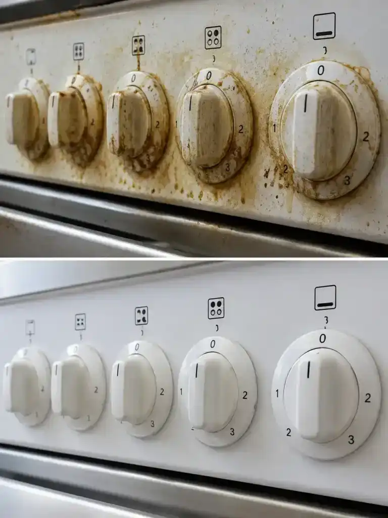 Cómo eliminar la grasa pegada de los mandos de la cocina sin desmontarlos