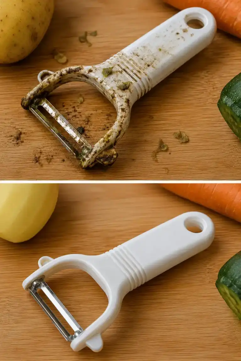 Cómo eliminar la suciedad incrustada de los peladores de verduras