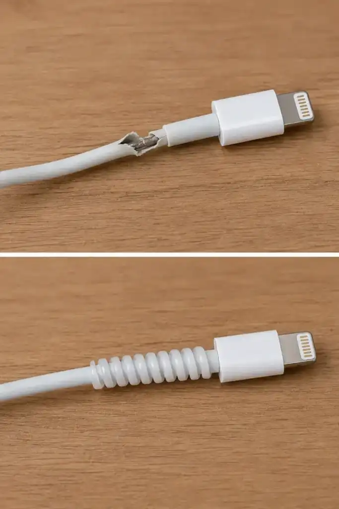 Cómo evitar que los cables del cargador se rompan siempre por el mismo sitio