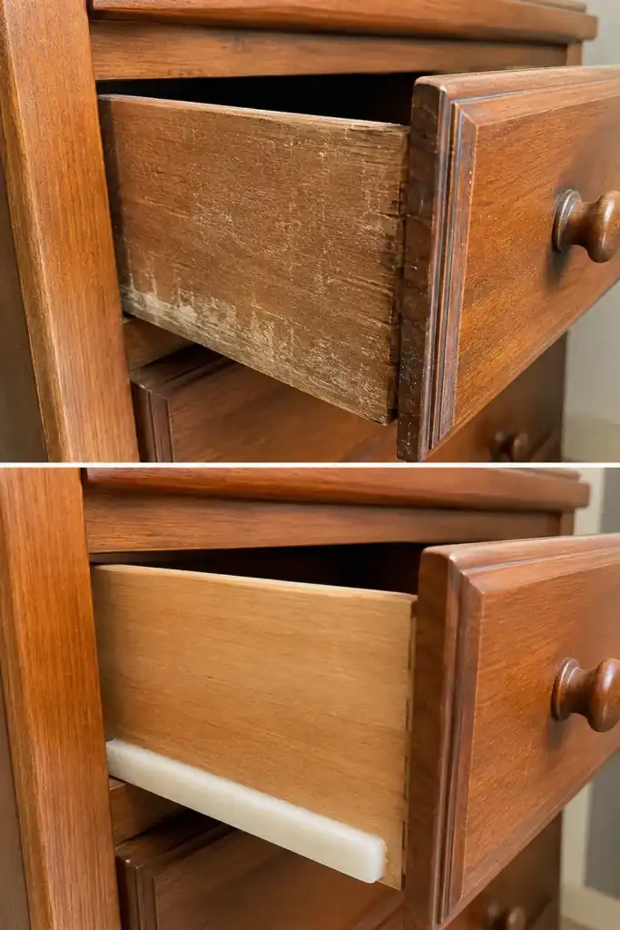 Cómo evitar que los cajones de madera se atasquen con un truco muy sencillo