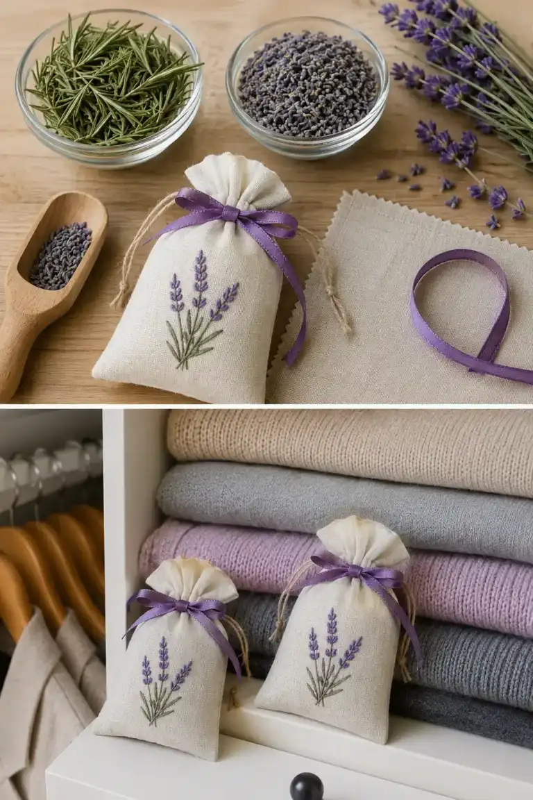 Cómo hacer un saquito aromático con romero y lavanda para perfumar los armarios