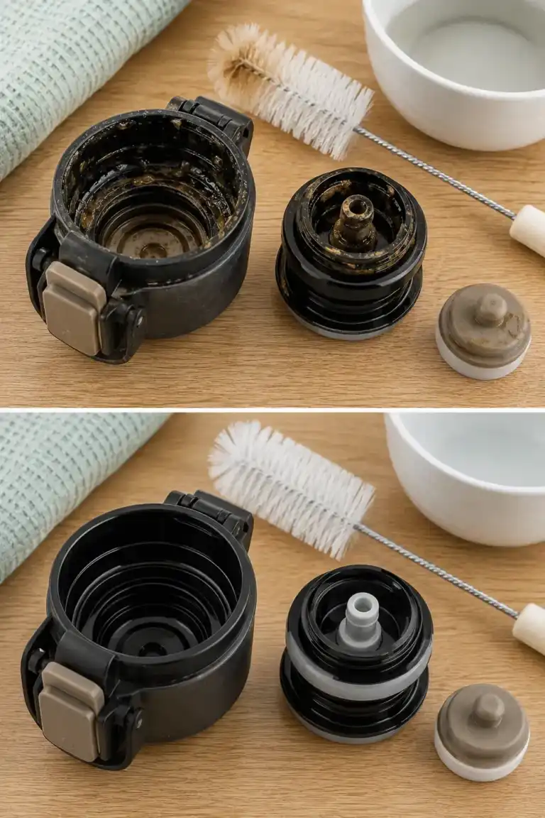 Cómo limpiar correctamente los tapones de las botellas isotérmicas