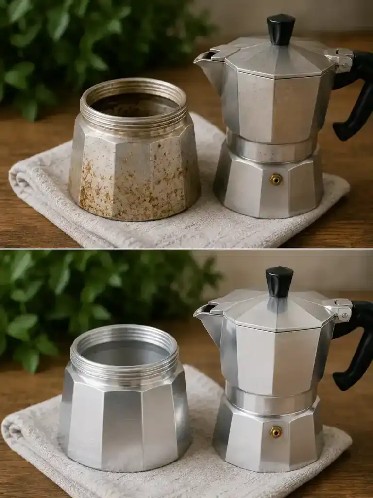 Cómo limpiar las bases de las cafeteras italianas para eliminar los restos de cal
