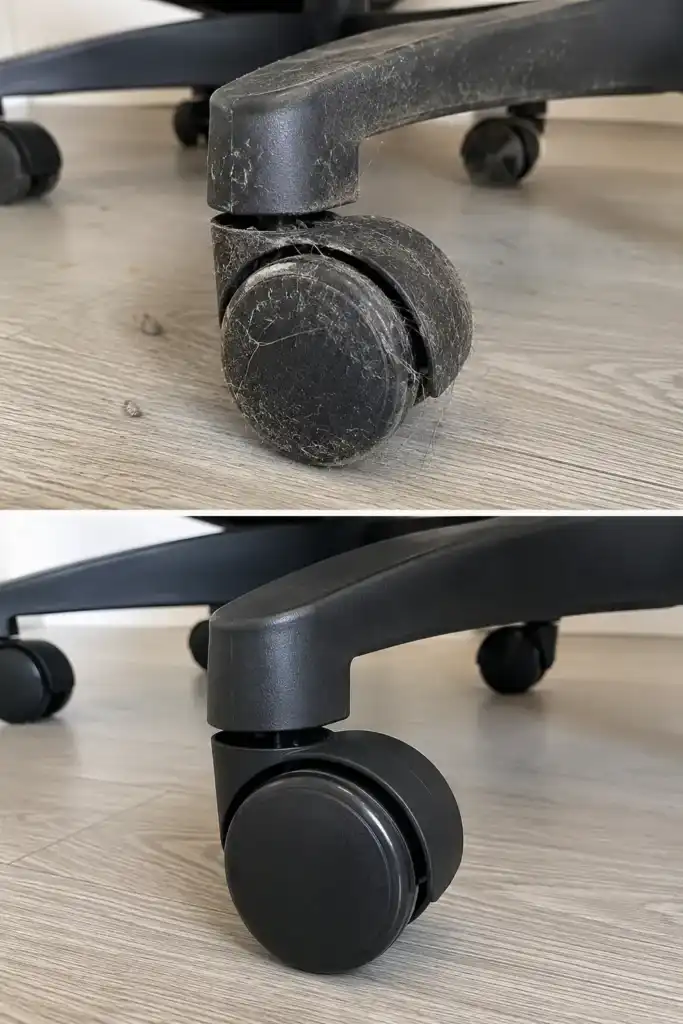 Cómo limpiar las ruedas de una silla de oficina para que vuelvan a deslizarse suavemente