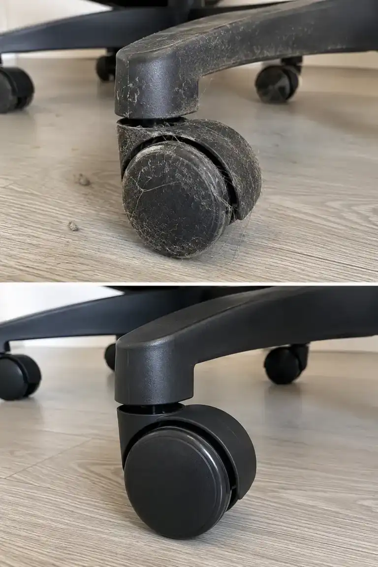 Cómo limpiar las ruedas de una silla de oficina para que vuelvan a deslizarse suavemente