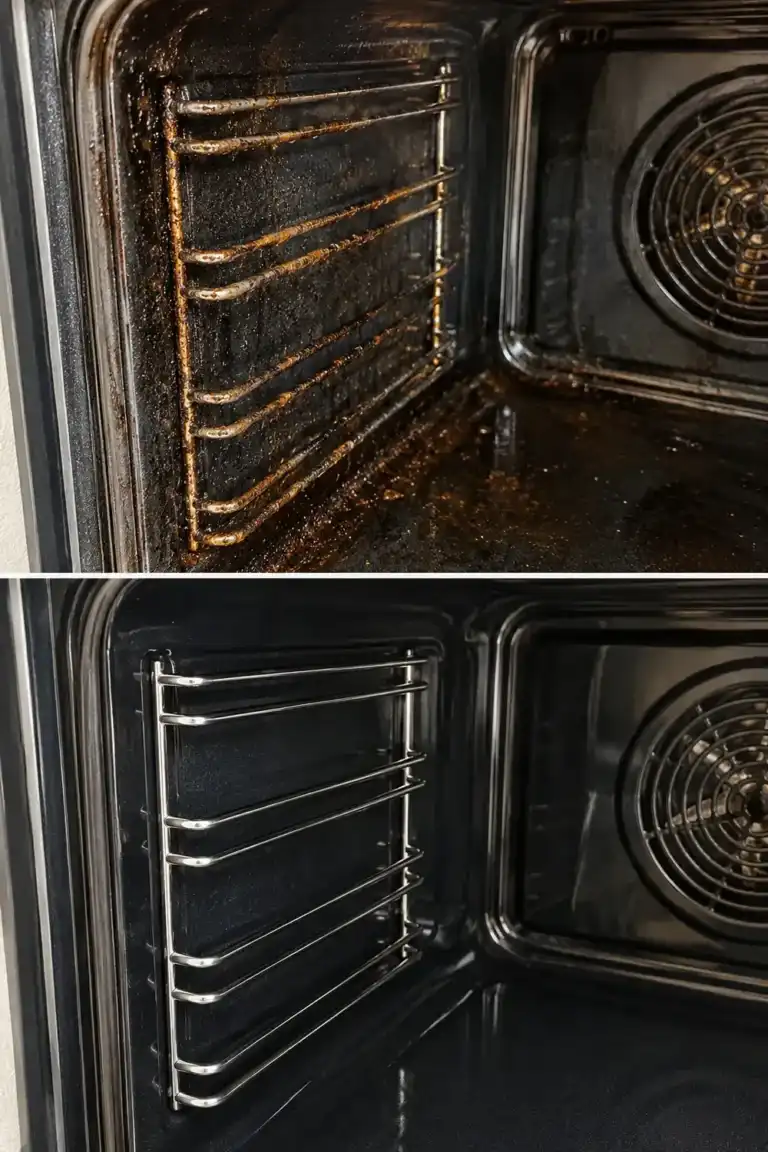 Cómo limpiar los soportes metálicos del horno sin desmontarlos