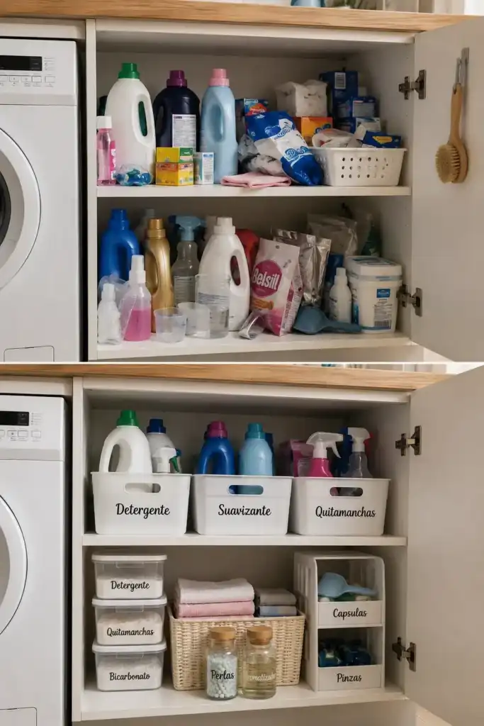 Cómo organizar los productos de lavandería para tenerlos siempre a mano