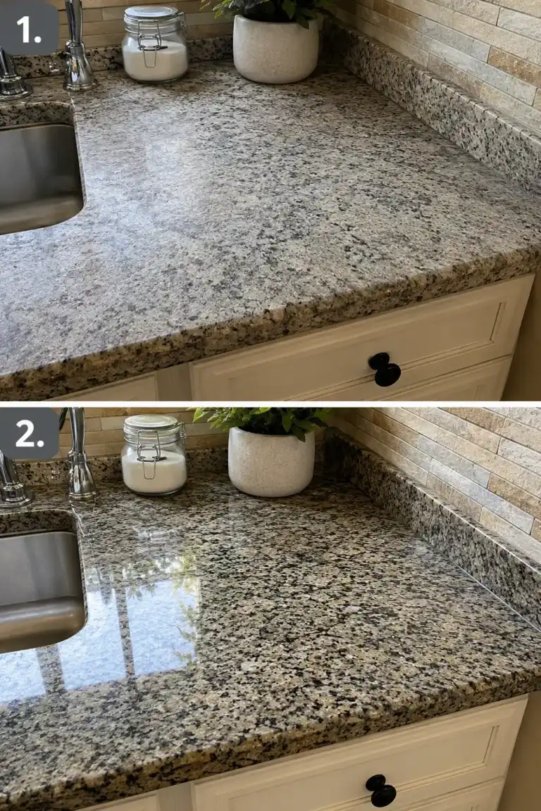 Cómo recuperar el brillo de una encimera de granito con un método muy sencillo