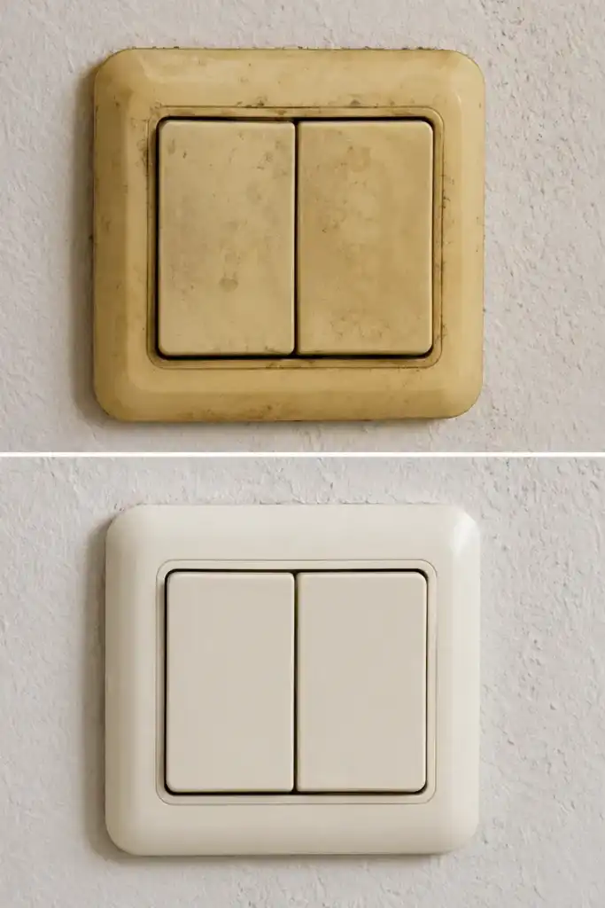 Cómo recuperar el color de los interruptores antiguos sin necesidad de pintarlos