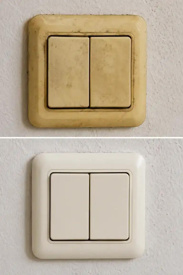 Cómo recuperar el color de los interruptores antiguos sin necesidad de pintarlos