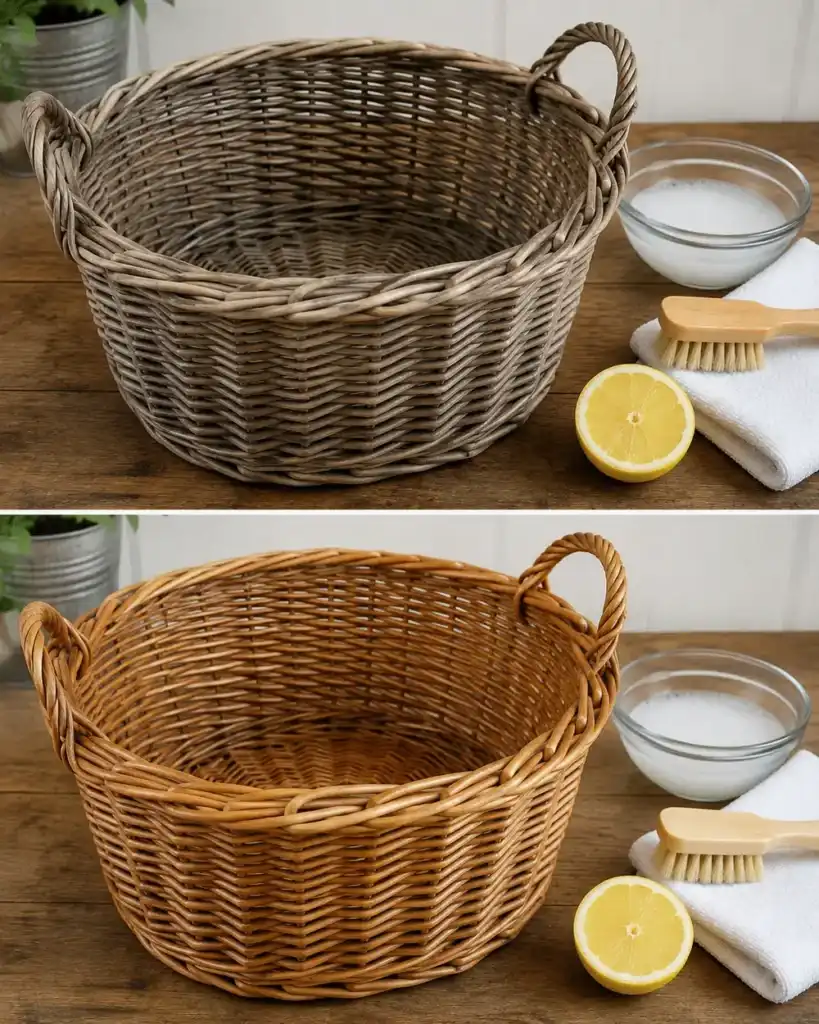 Cómo recuperar una cesta de mimbre que ha perdido su color con los años