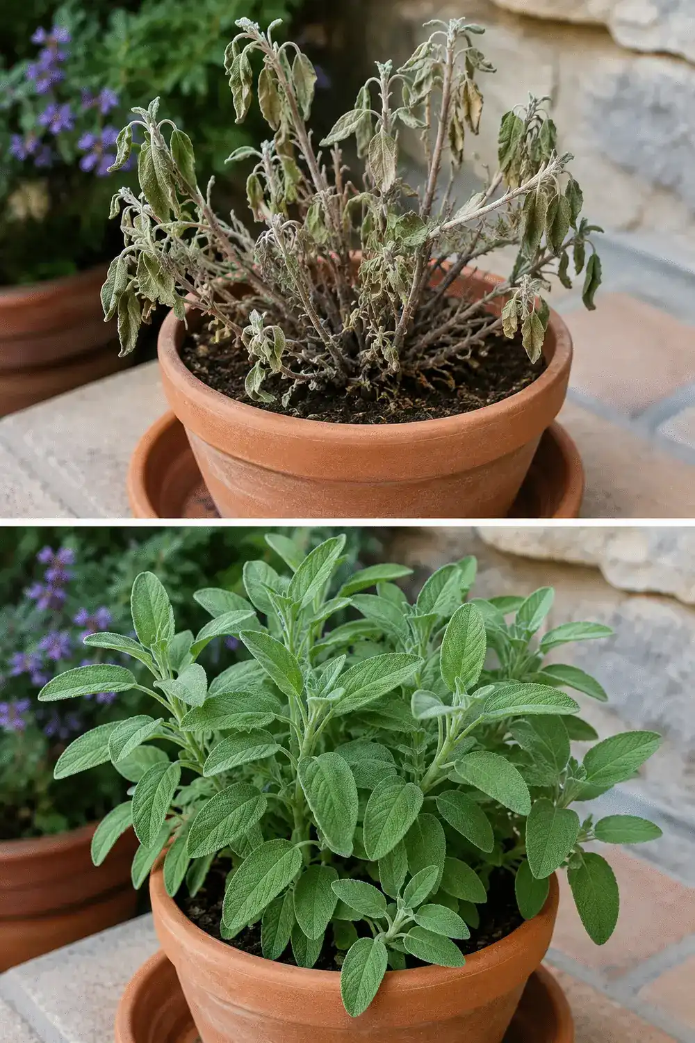 Cómo recuperar una salvia que ha dejado de crecer después del verano