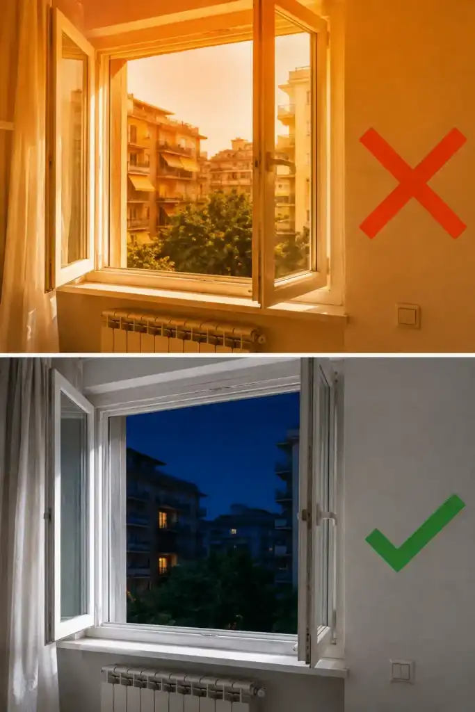 El error al abrir las ventanas durante una ola de calor que puede calentar aún más la vivienda