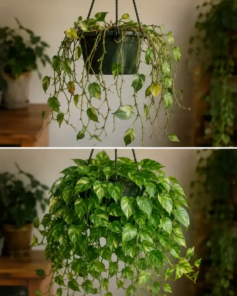 El error que hace que muchas plantas colgantes pierdan volumen con el paso de los meses