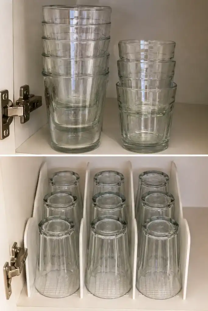 El método para evitar que los vasos se queden atascados unos dentro de otros