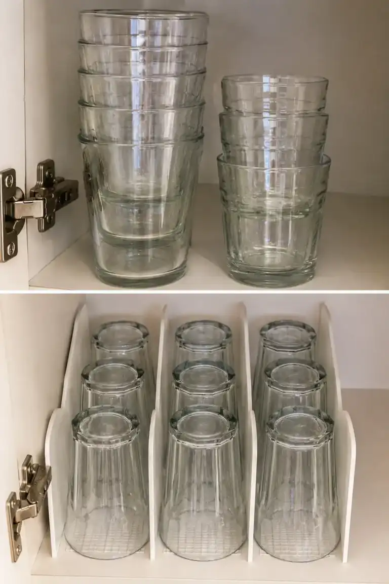 El método para evitar que los vasos se queden atascados unos dentro de otros