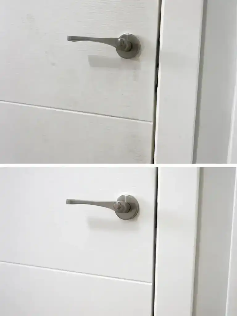 El método que deja las puertas lacadas limpias sin marcas ni arañazos