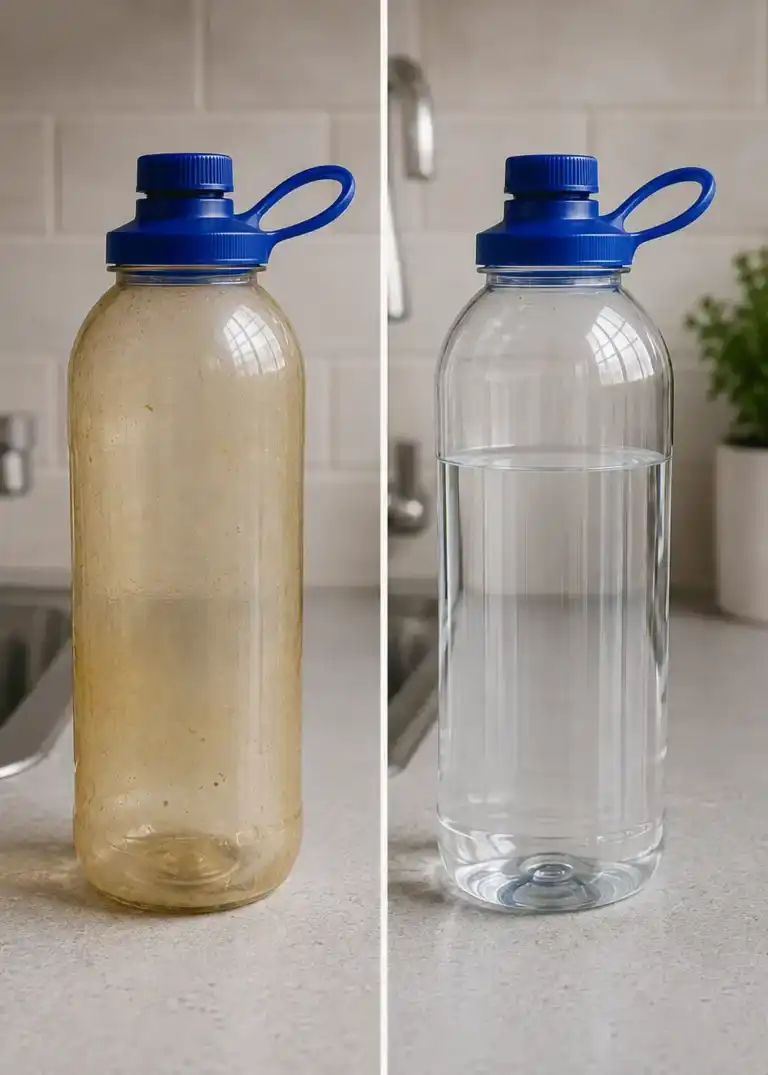 El método que devuelve la transparencia a las botellas reutilizables de plástico