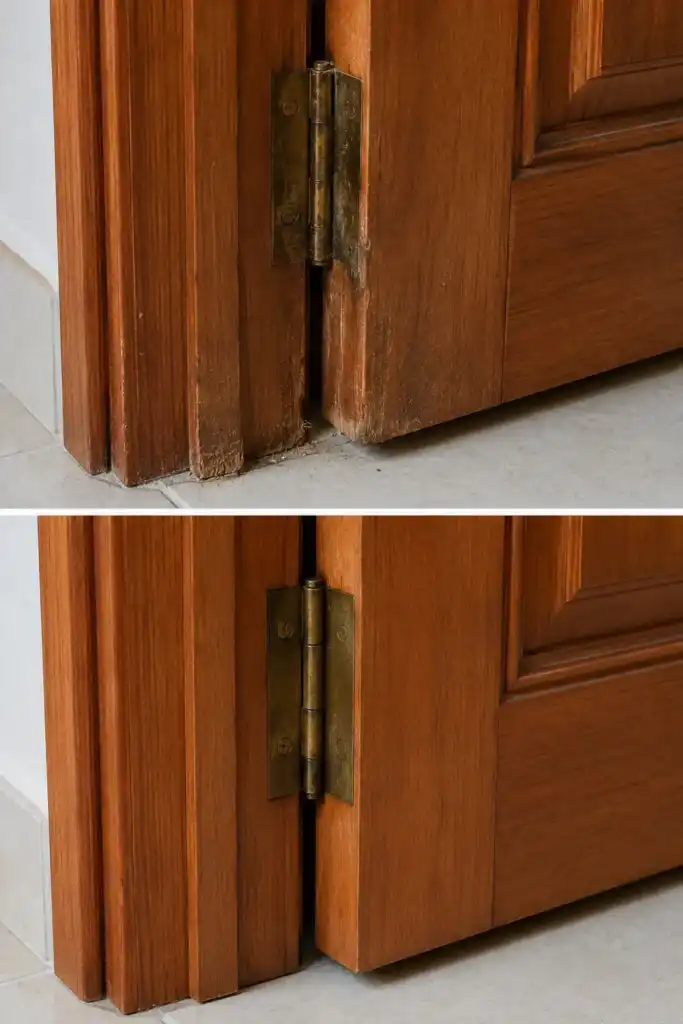 El método que evita que las puertas de madera vuelvan a atascarse