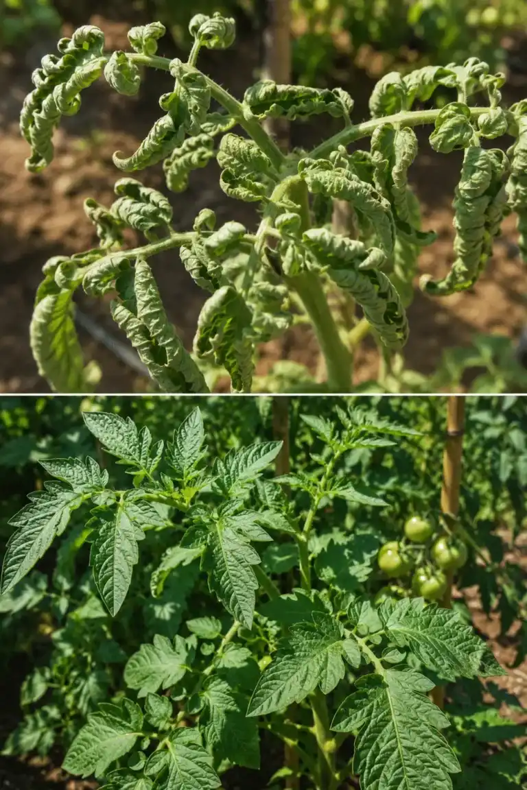 El motivo por el que las hojas de tus tomates se enrollan de repente