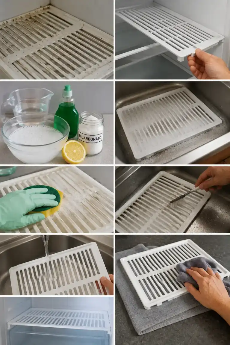 El remedio casero para limpiar las rejillas del frigorífico sin esfuerzo