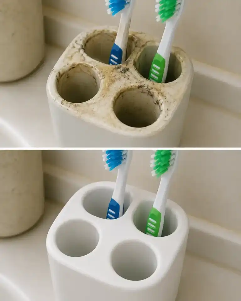 El remedio casero para limpiar los soportes de los cepillos de dientes