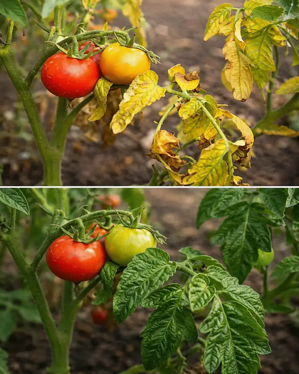 El remedio casero que puede devolver el color verde a las hojas del tomate