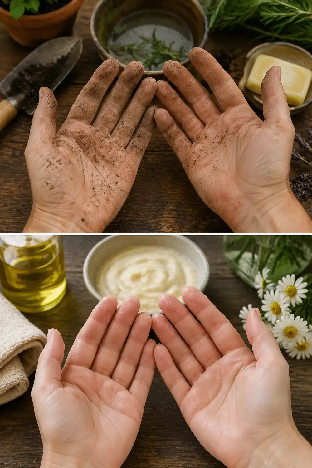 El remedio tradicional para suavizar las manos después de trabajar con herramientas de jardín