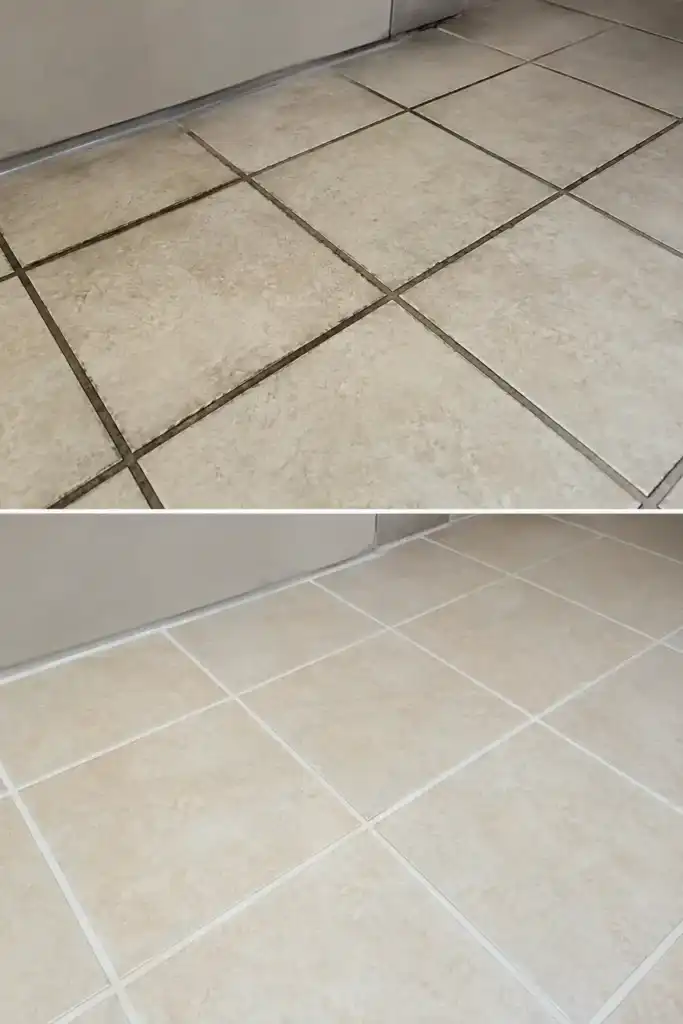 El sencillo truco para que las juntas del suelo recuperen su color original