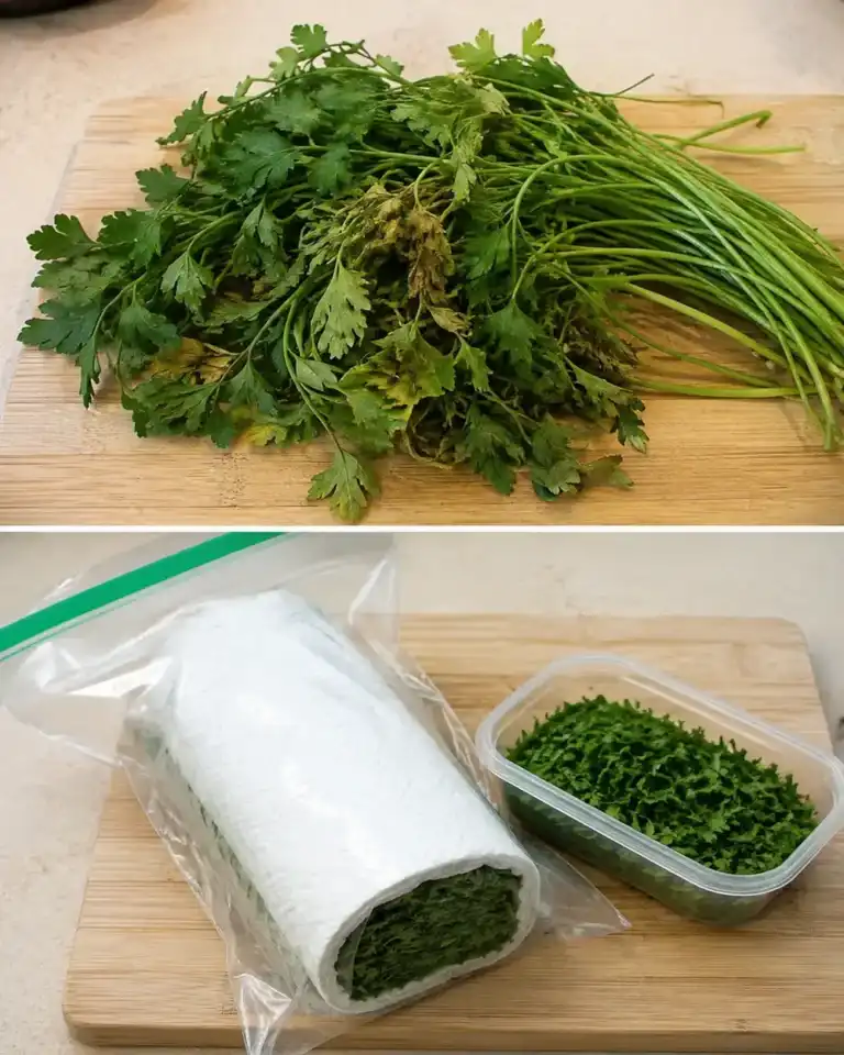 El truco del papel de cocina que mantiene el perejil fresco durante semanas sin perder su aroma
