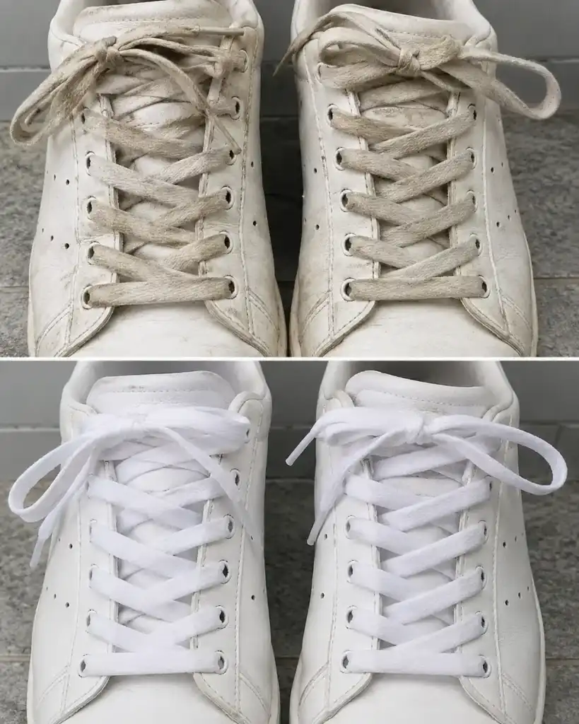 El truco para devolver el blanco a los cordones de las zapatillas sin reemplazarlos