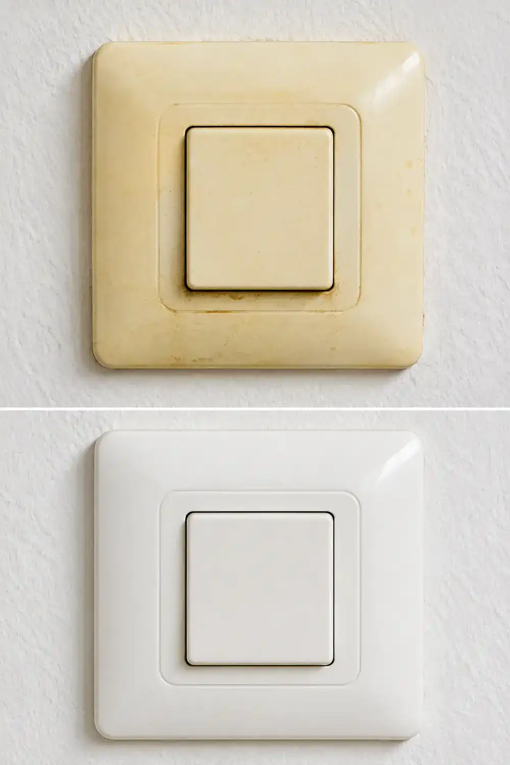 El truco para eliminar las manchas amarillas del interruptor de la luz y devolverle su color original