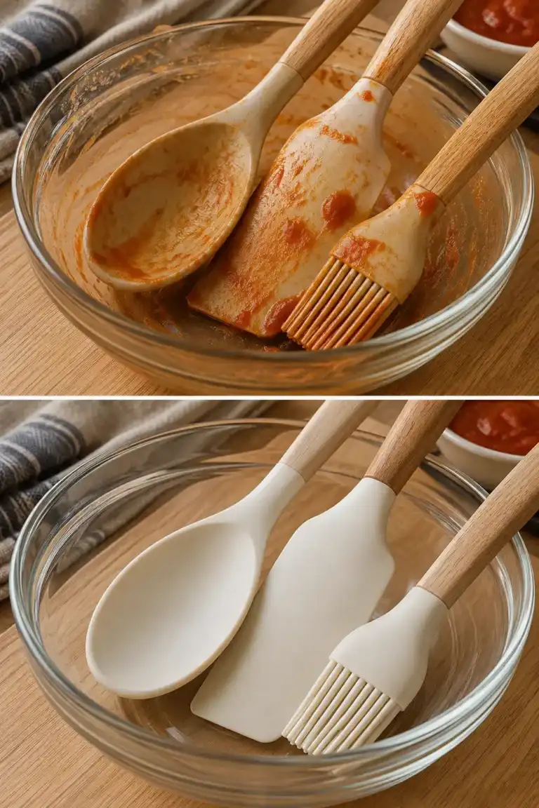 El truco para eliminar las manchas de salsa de tomate de los utensilios de silicona