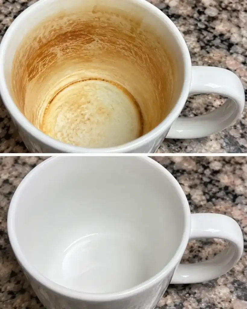 El truco para eliminar las manchas de café de las tazas y devolverles su blanco original