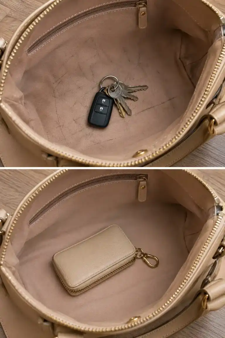 El truco para evitar que las llaves rayen el interior del bolso
