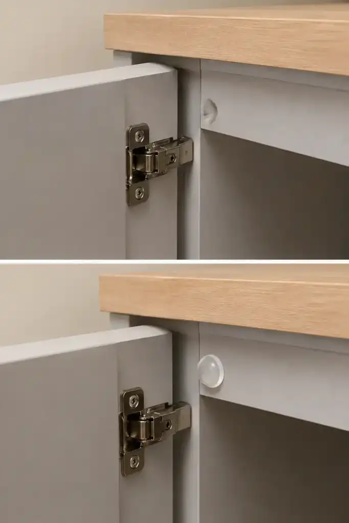El truco para evitar que las puertas de los armarios golpeen al cerrarse