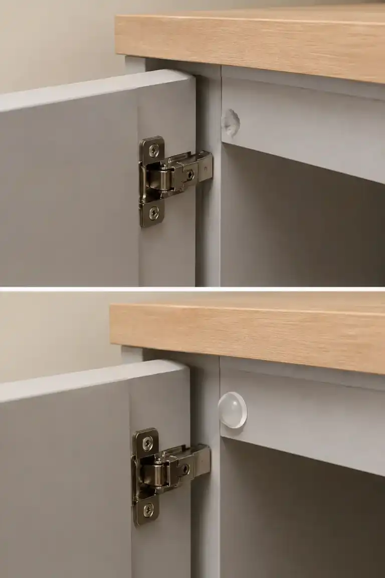 El truco para evitar que las puertas de los armarios golpeen al cerrarse