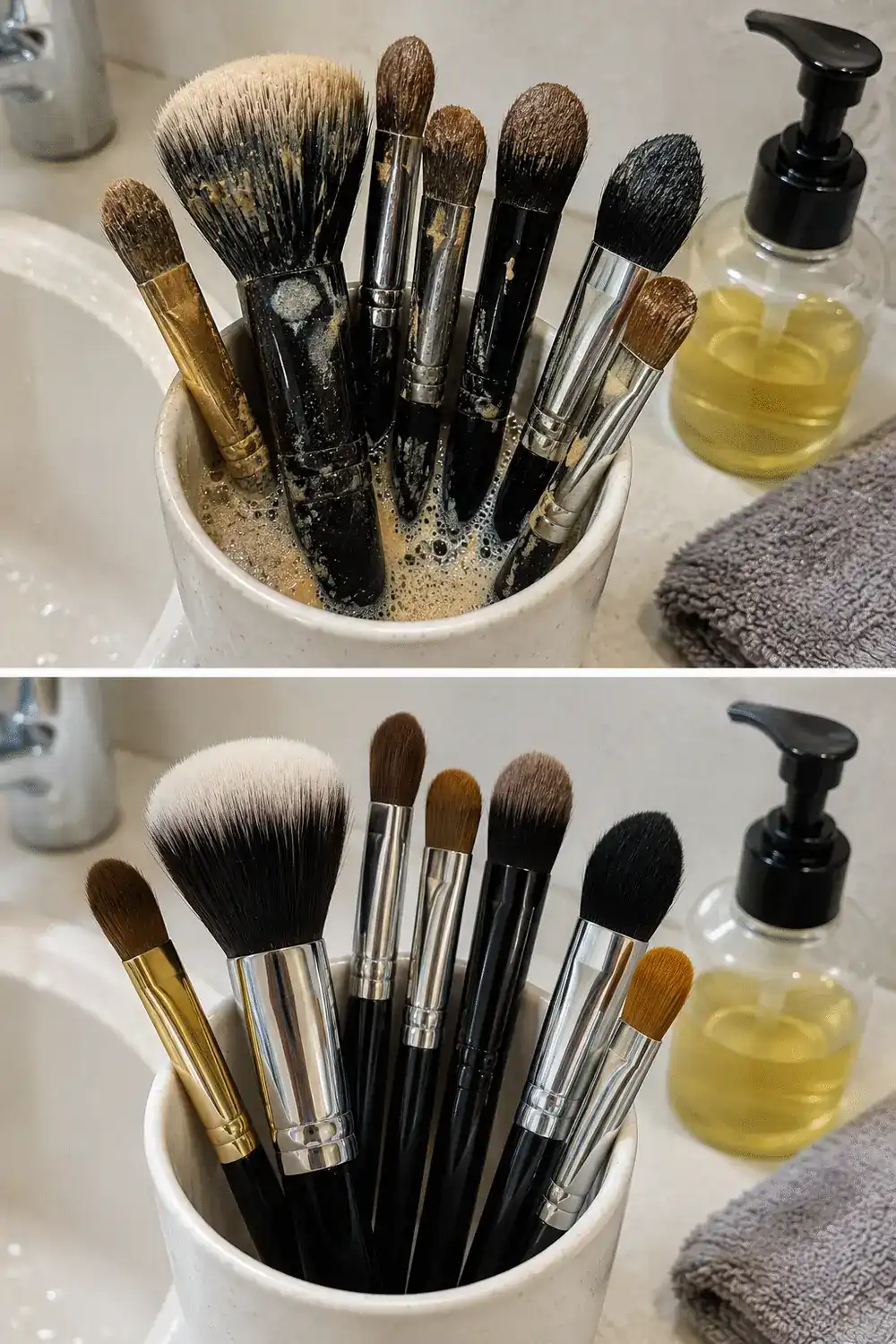 El truco para limpiar las brochas de maquillaje de forma rápida y eficaz