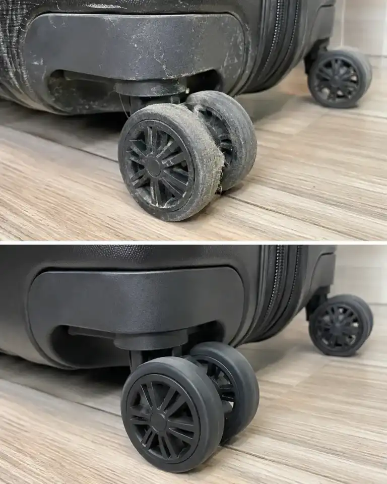 El truco para limpiar las ruedas de la maleta después de un viaje