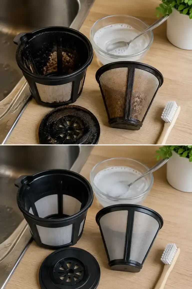El truco para limpiar los filtros reutilizables de la cafetera sin productos agresivos