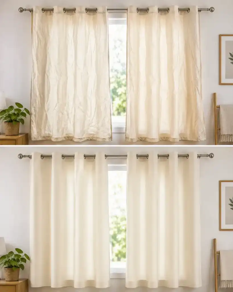 El truco para que las cortinas recuperen su caída natural después del lavado