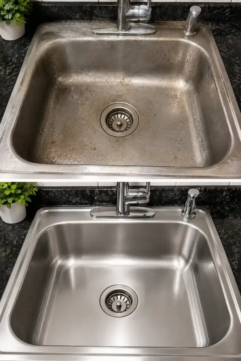 La mezcla casera que devuelve el brillo al fregadero de acero inoxidable