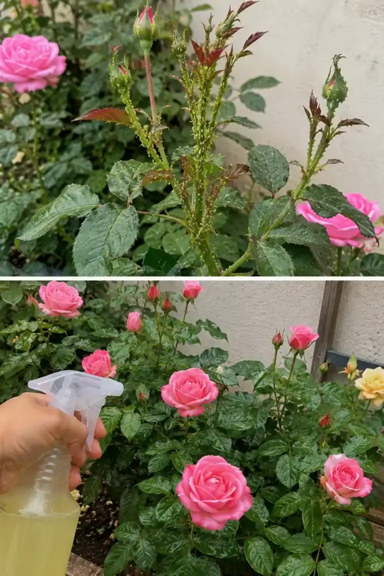 La mezcla natural que mantiene alejados los pulgones sin dañar las flores