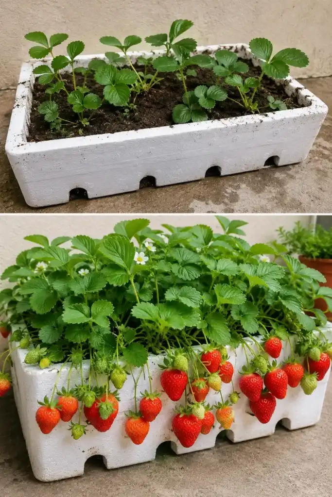 La revolución de las cajas de poliestireno: cómo multiplicar tu cosecha de fresas sin tener jardín