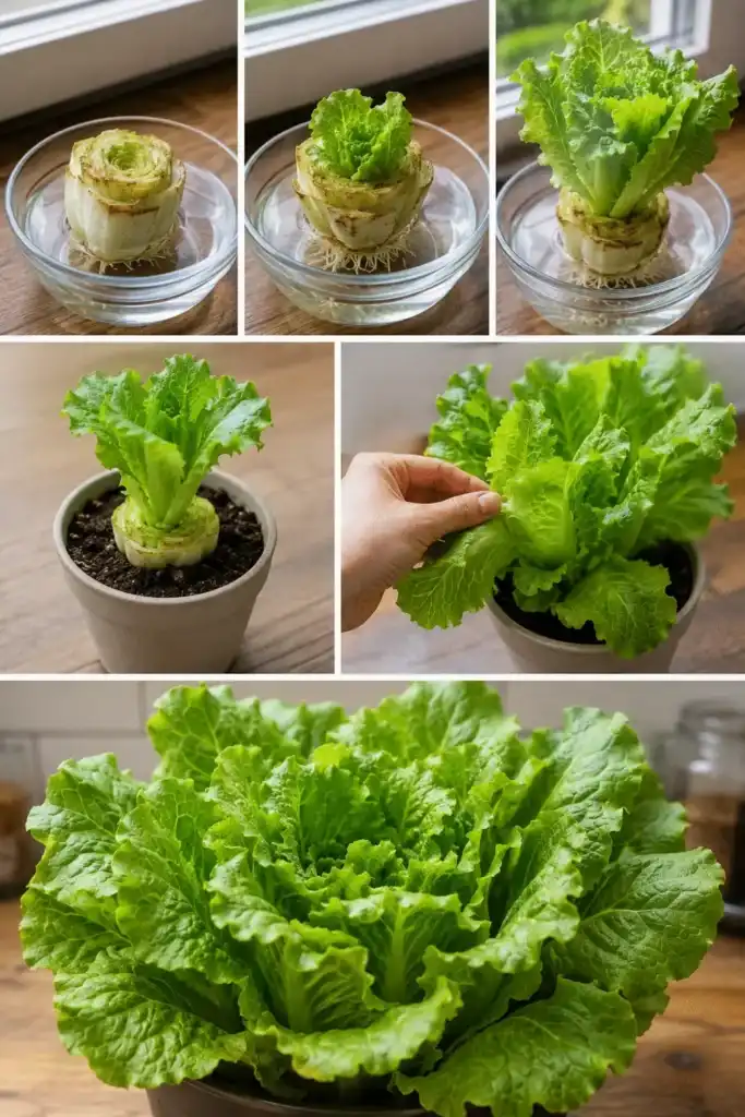 La revolución del "Regrow": el método sencillo para aprovechar los restos de cocina y obtener lechuga fresca una y otra vez