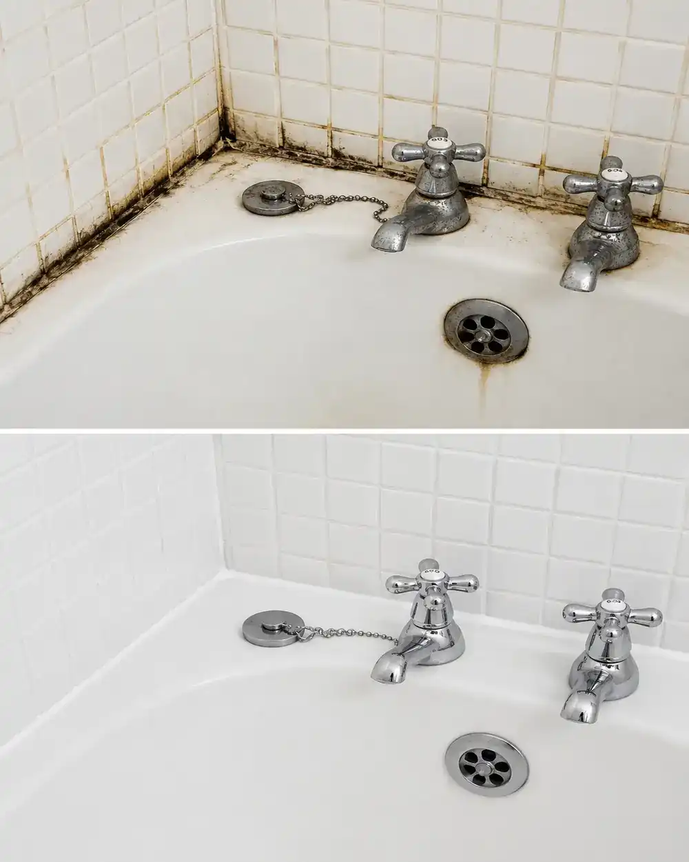 ¿Las juntas de tu baño siguen negras después de limpiarlas? Prueba este truco